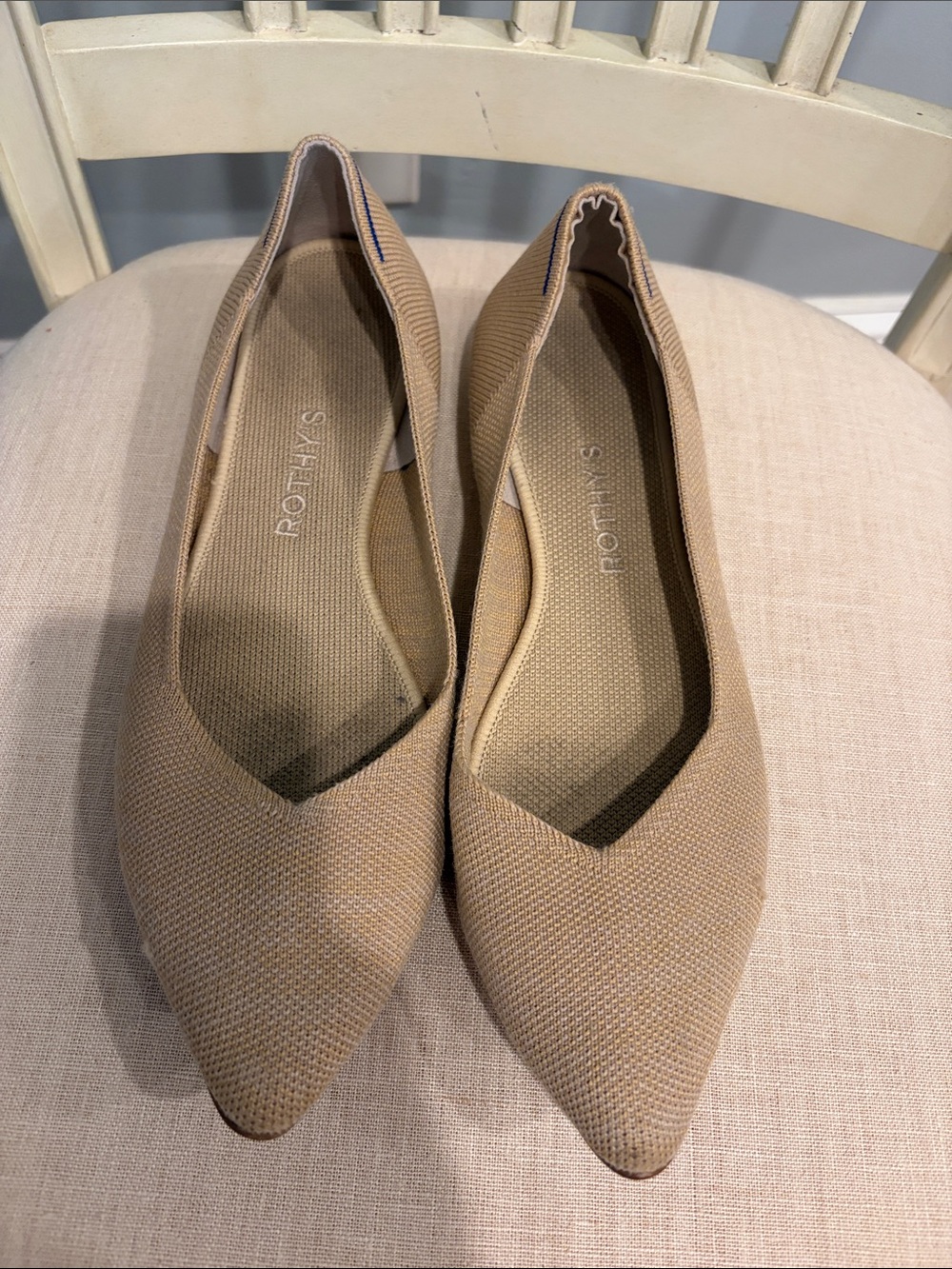 Rothy's Women's Pointed Toe Flat in Tan size 10